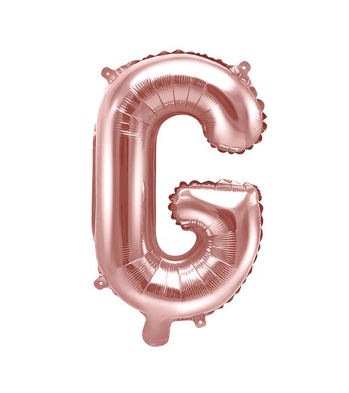 Folienballon Buchstabe "G" - rosegold - 35 cm