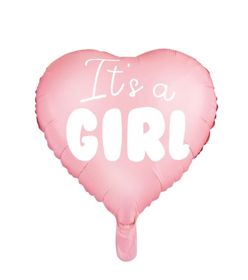 Herz-Folienballon "It's a girl" - 45 cm