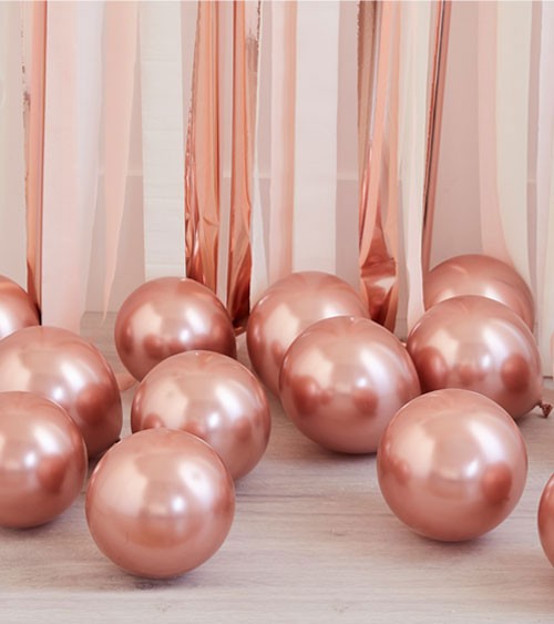 Mini-Luftballons - rosegold chrome - 12 cm - 40 Stück