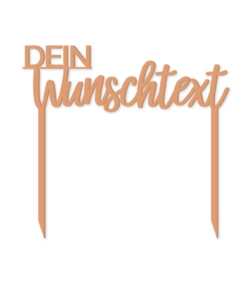 Dein Cake-Topper "Zwei Zeilen" aus Acryl - Wunschtext