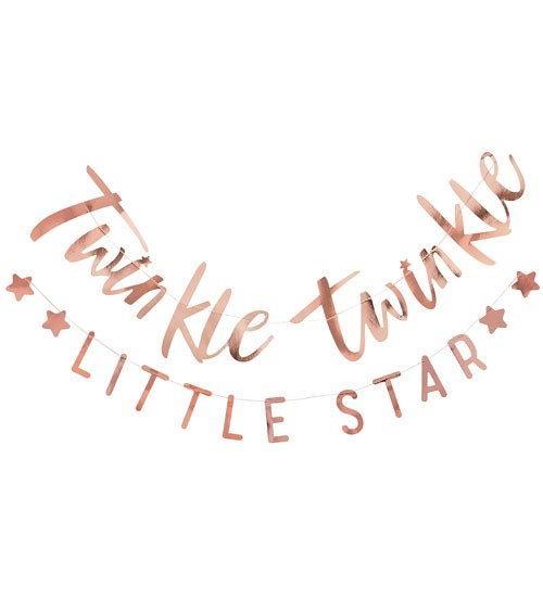 Twinkle Twinkle Little Star-Girlande - rosegold - 2-teilig