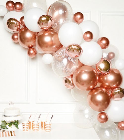 Ballongirlanden-Set "Rosegold" - 66-teilig