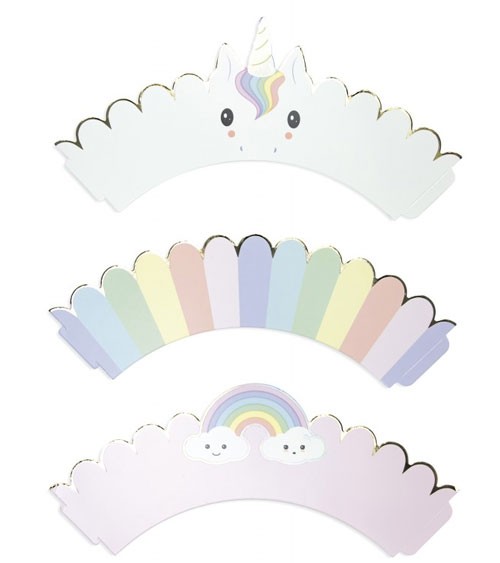 Cupcake-Wrapper "Kleines Einhorn" - 6-teilig