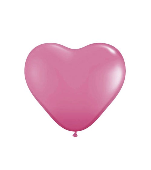 Herz-Luftballons - 15 cm - pink - 100 Stück