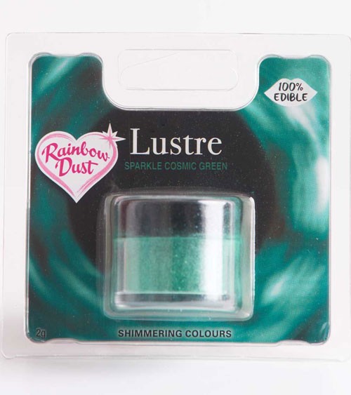 Lebensmittelfarbe Glanzpuder - sparkle green - 3 g