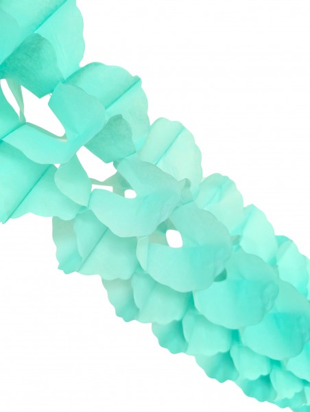 Seidenpapiergirlande - aquamarin - 4 m