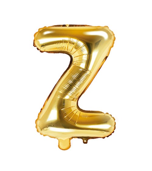 Folienballon Buchstabe "Z" - gold - 35 cm