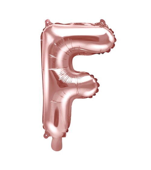 Folienballon Buchstabe "F" - rosegold - 35 cm