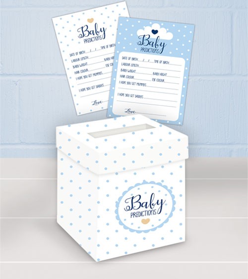 Babyparty-Spiel "Oh Baby" - blau - 21-teilig