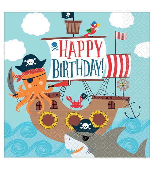 Servietten "Ahoy Birthday" - 16 Stück