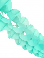 Seidenpapiergirlande - aquamarin - 4 m