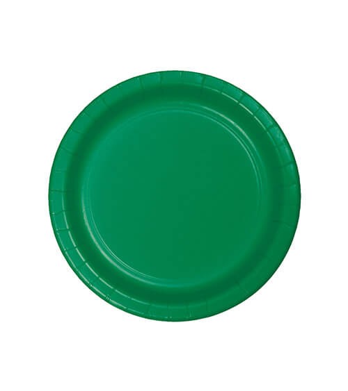 Kleine Pappteller - emerald green - 24 Stück