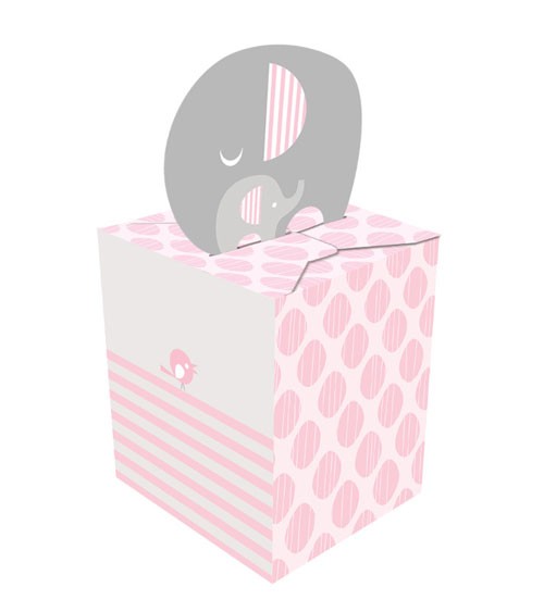 Geschenkboxen "Kleiner Elefant - rosa" - 8 Stück