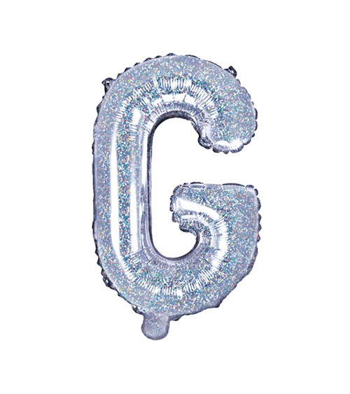 Folienballon Buchstabe "G" - holographic - 35 cm