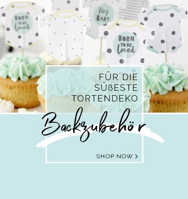 Backzubehör für die Babyparty