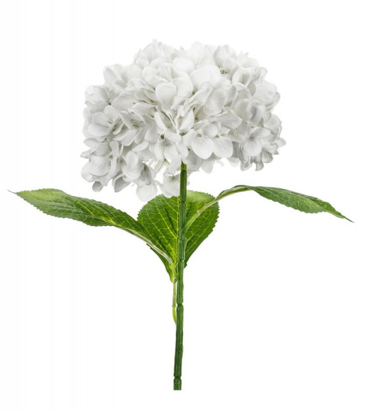 Künstliche Hortensie - weiß - 69 cm