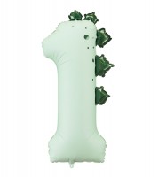 Großer Zahlenballon "Dinosaurier" - Zahl 1 - 105 cm