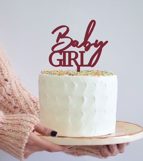 Dein Cake-Topper "Baby Girl" aus Acryl - Farbwahl