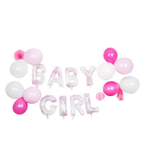 Ballon-Deko-Set "Baby Girl" - 21-teilig