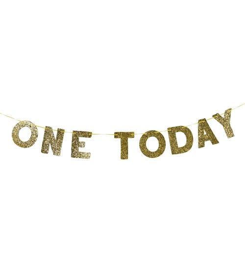 Girlande "One Today" - glitter gold - 2 m
