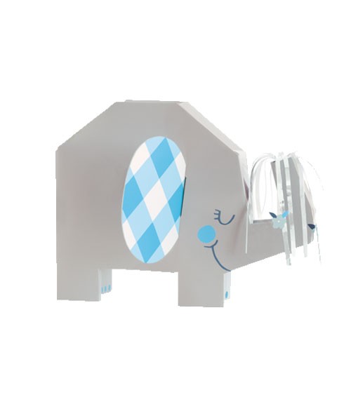 3D-Aufsteller "Floral Elephant" - blau