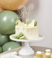 Cake-Topper aus Acryl "Baby" - salbei