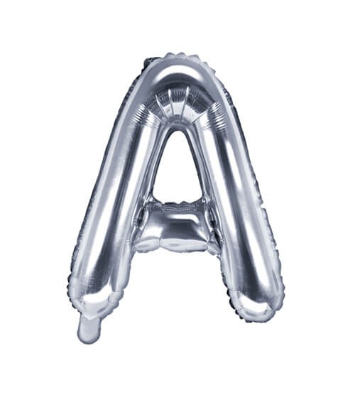 Folienballon Buchstabe "A" - silber - 35 cm