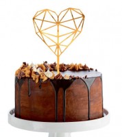 Cake-Topper aus Acryl "Diamond Heart" - 15 x 9 cm