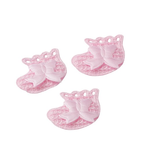 Streuteile "Baby-Schühchen" - rosa - 3,5 cm - 10 Stück