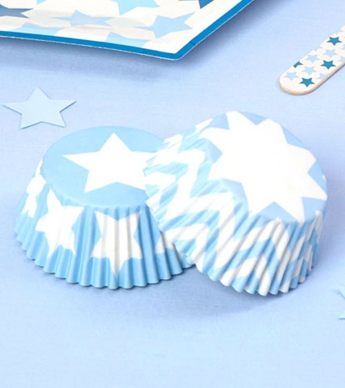 Cupcake-Förmchen "Little Star Blue" - 100 Stück