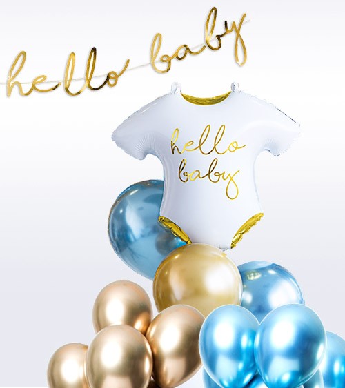 Babyparty Ballon-Set "Glossy Blue" - 26-teilig