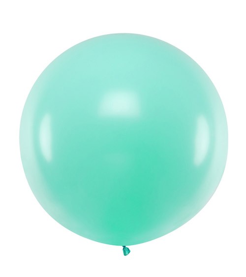 Großer Rundballon - pastell mint - 60 cm