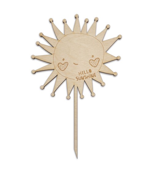 Cake-Topper "Hello Sunshine" aus Holz