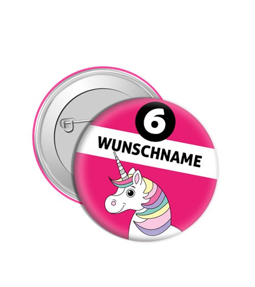 Dein Button „Einhorn“ - Wunschtext