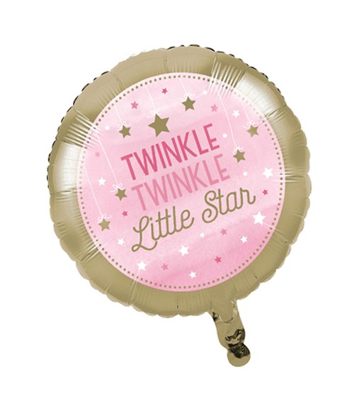 Runder Folienballon "One Little Star - Girl"