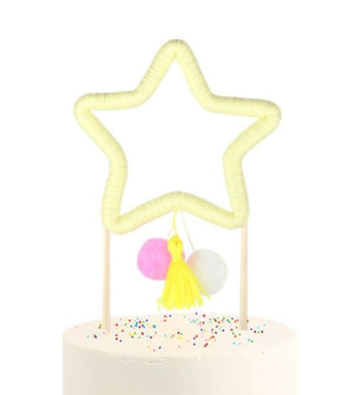 Cake-Topper aus Baumwolle "Stern"