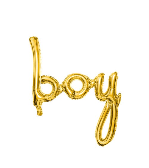 Script-Folienballon "Boy" - gold - 64 x 74 cm