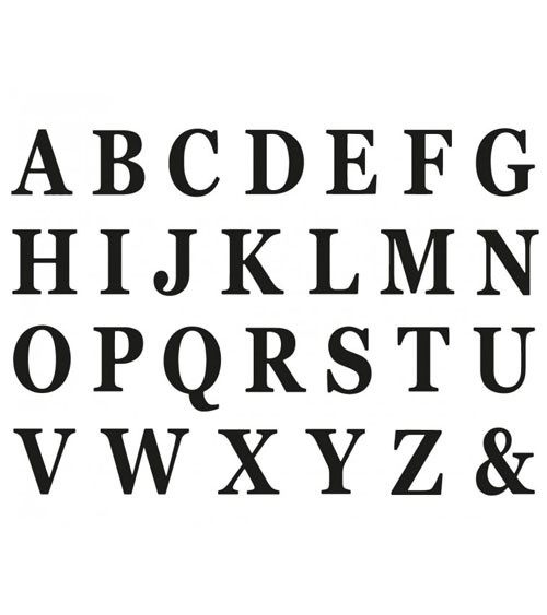 Sticker-Set "Alphabet" - schwarz - 13,5 cm - 48-teilig