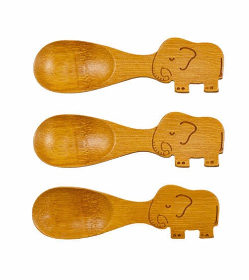 Baby-Löffel-Set aus Bambus "Elefant" - 3-teilig