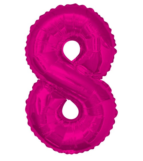 Supershape-Folienballon "8" - pink