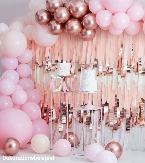 Deluxe Ballongirlanden-Set - Farbmix rosa & rosegold - 200-teilig