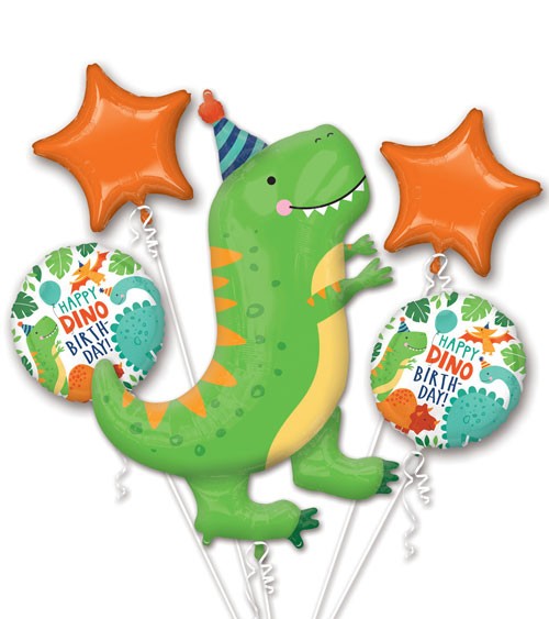 Folienballon-Set "Dino-Birthday" - 5-teilig