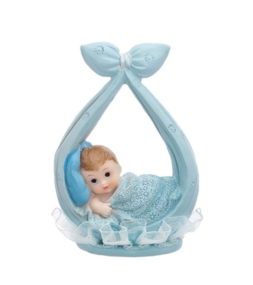 Deko-Figur "Baby in Windel" - pastellblau
