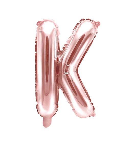 Folienballon Buchstabe "K" - rosegold - 35 cm