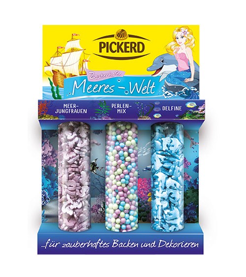 Pickerd Zucker-Streudekor "Meeres-Welt" - 3er Set - 70 g