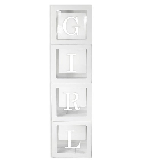 XXL-Deko-Würfel mit Sticker "Girl"