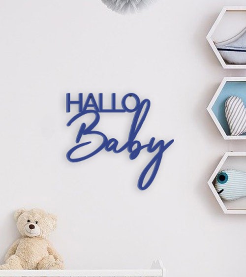 Deine Hängedekoration aus Acryl "Hallo Baby" - Farbwahl